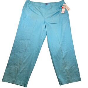 Vintage Koret Straight Leg Pants Plus Sz 22W Blue Deadstock Stretch Casual *Flaw